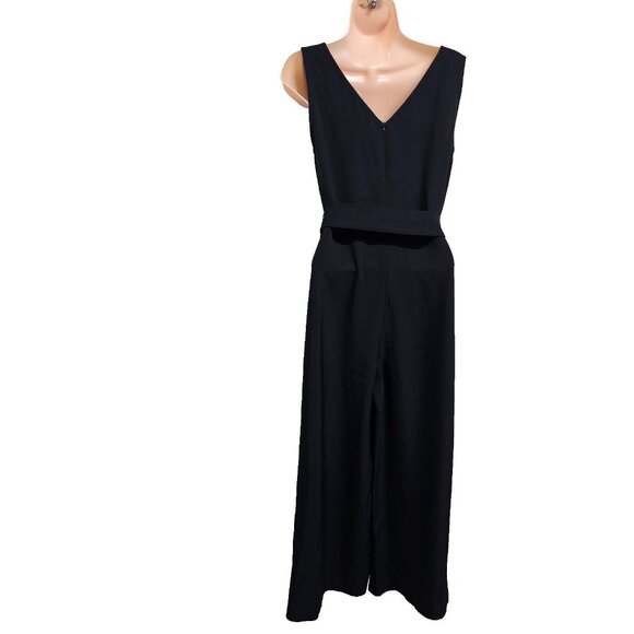 Everlane The Ultimate Crop Jumpsuit Women's Size 4 Black Wide Leg - Picture 7 of 14